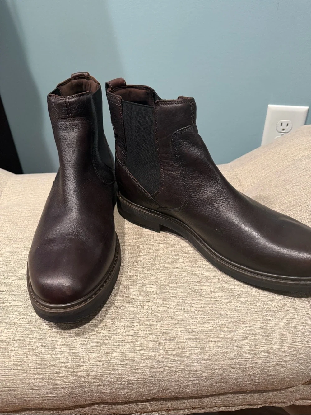 Brand New/Never Worn - Clarks Brown Leather Chelsea-Style Chukka Boots
